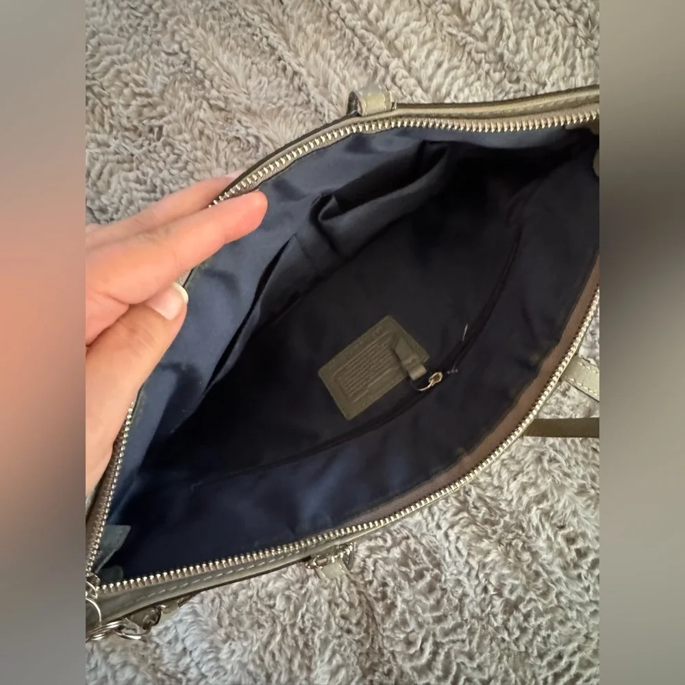 COACH Y2K Grey Leather Tote